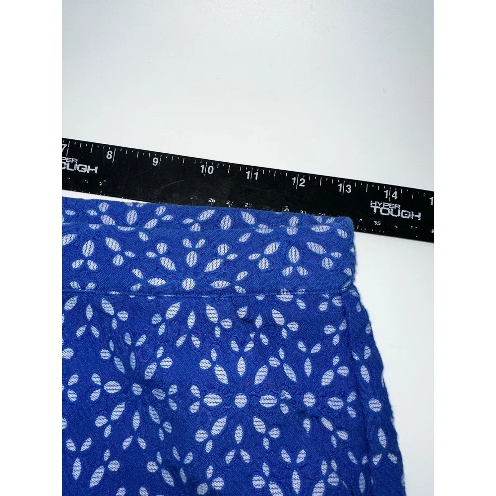 Janie and Jack Girls Blue Floral Print Adjustable Waist Shorts Size 12